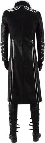 Vista 3 de Vergil DMC 5 - Chaqueta de cosplay para hombre, abrigo Virgil, chaleco para disfraz de Halloween
