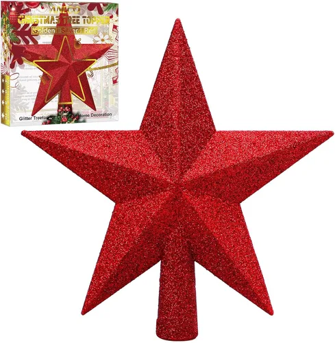 Vista 14 de Aneco Mini adorno para árbol de Navidad con purpurina a prueba de roturas, decoración de árbol de Navidad para adorno de vacaciones o decoración