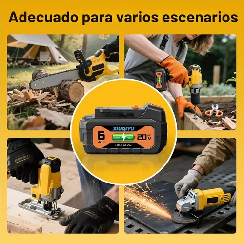 Vista 5 de Batería De Repuesto De Capacidad Verdadera Para Herramientas Dewalt Naranja-rojo Nuevo EN VENTA