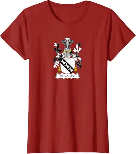 Vista 20 de Bunbury Coat of Arms - Camiseta con escudo familiar Negro