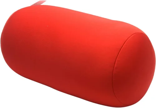 Vista 7 de Emivery Almohada ortopédica redonda de microcuentas para el cuello cilíndrico, almohada de espuma viscoelástica que reduce el dolor de espalda, Negro