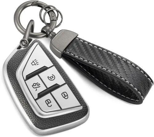 Vista 12 de Funda para Llavero Mercedes con Llavero de Cuerda Trenzada de Metal, Funda de Llave Suave Mejorada para Carcasa de Llavero Remoto Inteligente Sin