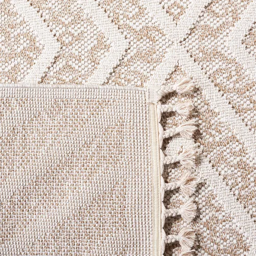 Vista 7 de SAFAVIEH Alfombra lavable para exteriores Global Collection – Alfombra de pasillo de 2.2 x 8 pies, beige claro y marrón, no desprende pelusa y fácil