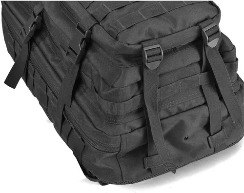 Vista 7 de REEBOW GEAR - Mochila táctica militar para hombres, mochila grande del ejército, paquete de asalto de 3 días, mochila Molle, Negro, Grande - 40 l