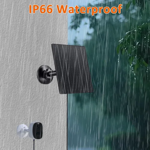 Vista 7 de Zivif Cargador solar de 10 W, panel solar de 5 V para cámaras de seguridad con puertos USB-C/Micro USB/DC de 0.217 x 0.083 in, IP66 impermeable