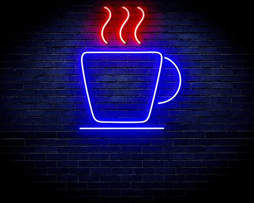 Vista 18 de ADVPRO Taza de café Tienda Flex Silicona LED Letrero de neón azul y rojo st16s33-fnu0041-br