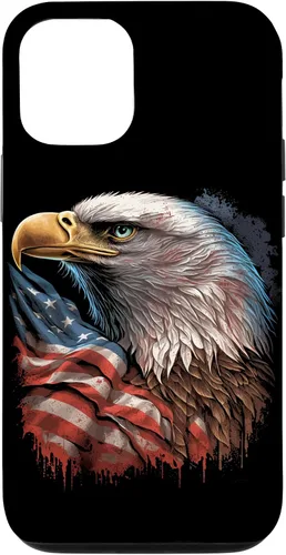 Vista 26 de Funda patriótica para iPhone 16 con diseño de ojos de águila calva americana