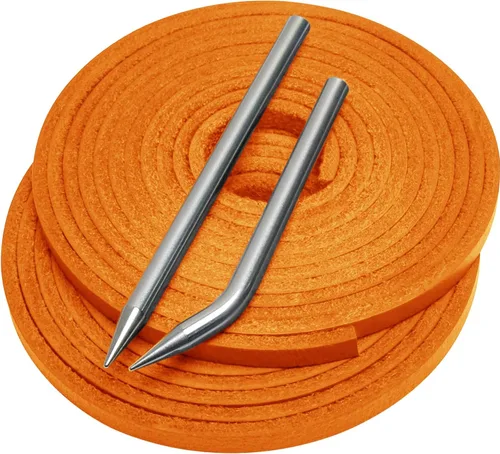 Vista 8 de Softball Baseball Glove Lace, Mitt Lace Repair Kit Includes 2 Leather Laces and Lacing Needle for Catcher's Glove