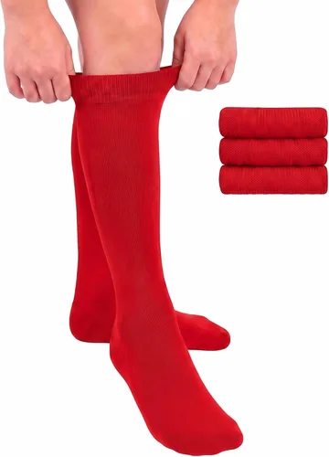 Vista 8 de Hugh Ugoli Knee High Bamboo School Uniform Socks for Girls, Kids, 3-6 Pairs 01- blanco (3 pares)