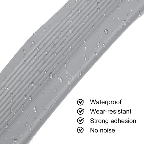 Vista 9 de DOITOOL Autoadhesivo para escaleras, borde de PVC antideslizante, protector de escalera impermeable cortable para escaleras, nariz de escalera