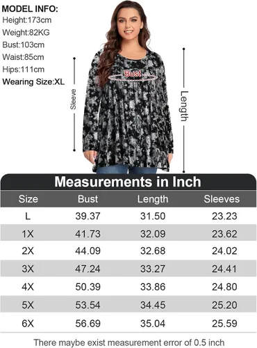 Vista 5 de OVERWORETY Camiseta tipo túnica de manga larga para mujer, plisada, casual, para otoño, para usar con leggings