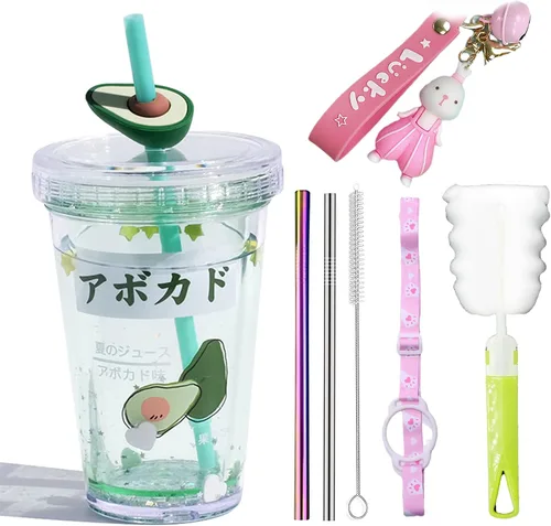 Vista 3 de FLower - Vaso de viaje con diseño floral, botella de plástico para beber, pícnic, regalo de cumpleaños (3 margaritas pequeñas, 9.5 fl oz)