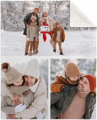 Vista 17 de Pure Country Weavers envía al día siguiente, manta súper suave de forro polar con foto personalizada - Imagen personalizable - Fabricada en Estados