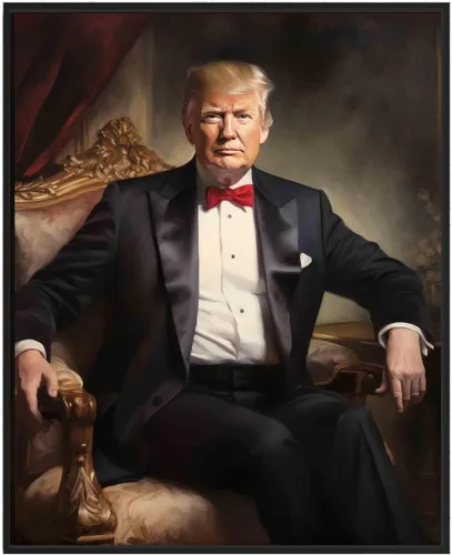 Vista 15 de Abraham Lincoln - Póster impreso artístico, retrato presidencial oficial, decoración de pared, colección de galería de arte del presidente, pintura