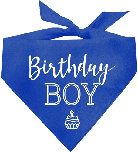 Vista 19 de Bandana de cumpleaños para niño con cupcakes para perro, 100% algodón, fabricada en Estados Unidos, cumpleaños, Pawty, tema de fiesta, suministros
