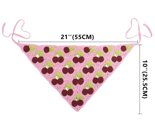 Vista 5 de GERINLY Bandana de pelo de ganchillo para mujer, 2 unidades, estilo bohemio, triangular, pañuelo para la cabeza, pañuelo elegante de encaje y bonito