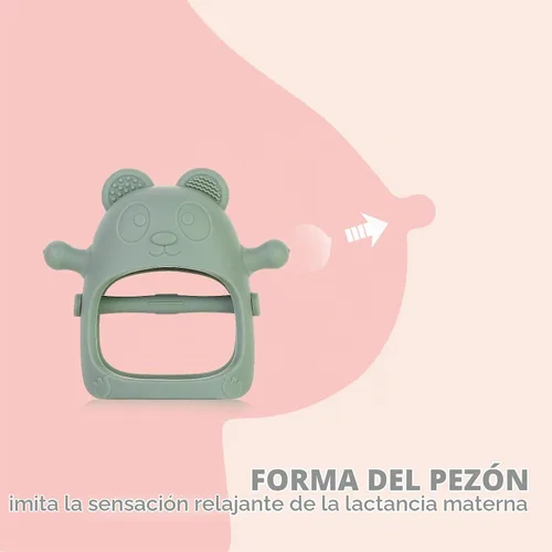 Vista 2 de Eascrozn Juguetes de Dentición para Bebés de 3+ Meses, Conjunto de 3, Guantes de Dentición de Silicona Fáciles de Sostener con Texturas Suaves