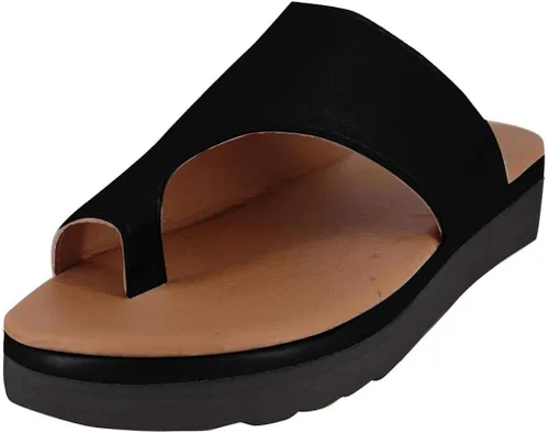 Vista 5 de Sandals for Women Flat Summer,New Women Comfy Platform Toe Ring Wedge Sandals Shoes Summer Beach Travel Shoes Comfortable Flip Flop Shoes