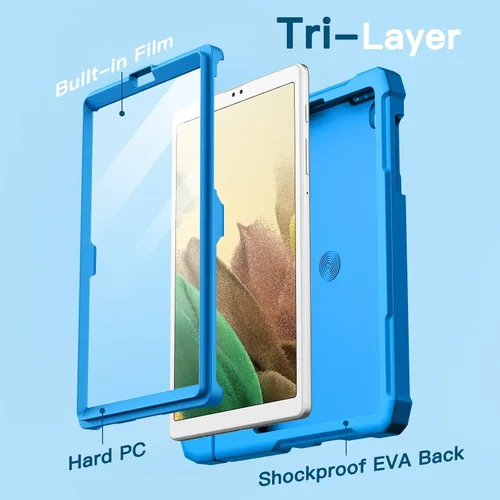 Vista 5 de JETech Funda infantil para Samsung Galaxy Tab A7 Lite de 8.7 pulgadas 2021 (SM-T227/T225/T220) con protector de pantalla integrado, funda protectora