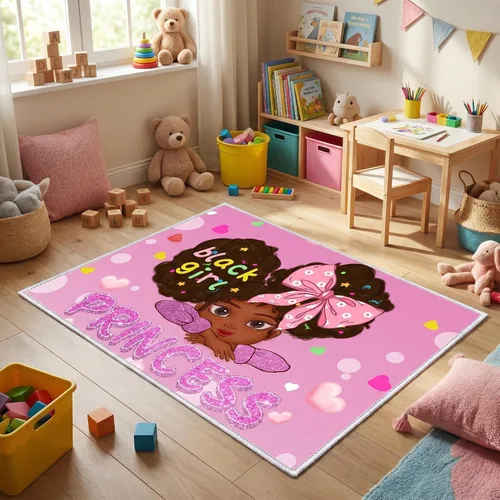 Vista 38 de Alfombra de gato para habitación de niñas, diseño de dibujos animados, decoración para dormitorio, bonita alfombra de área de gatos, alfombras