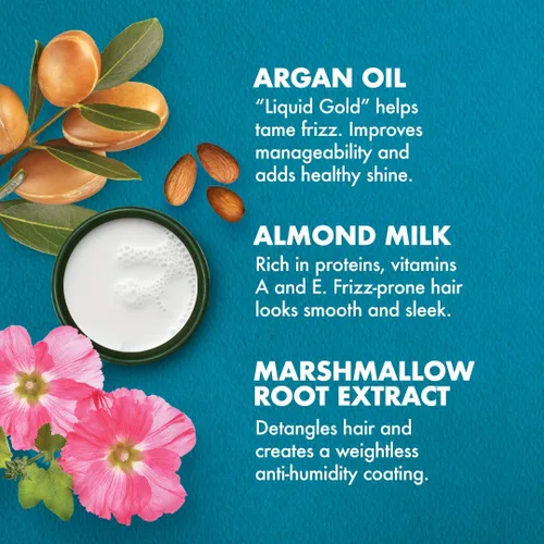 Vista 5 de SheaMoisture Acondicionador suave y domesticado para cabello encrespado Aceite de argán y leche de almendras 13 oz