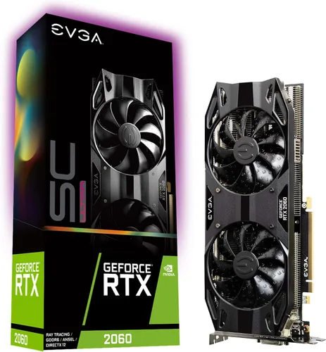 Vista 11 de EVGA 06G-P4-2066-KR GeForce RTX 2060 KO Gaming, 6GB GDDR6, ventiladores duales, placa trasera de metal