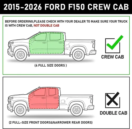 Vista 3 de SMANOW Estribos barras de paso para Ford F150 Crew Cab 2015-2026