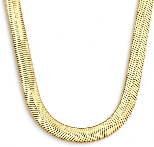 Vista 24 de DEARMAY - Collares de oro bañado de 14 quilates para mujer, delicado collar de gargantilla de espiga de oro, collar de serpiente en capas finas