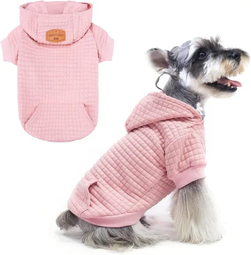 Vista 19 de BEAUTYZOO - Sudadera con capucha para perros con agujero para correa y bolsillo, suéteres para perros pequeños, medianos y grandes, niños y niñas