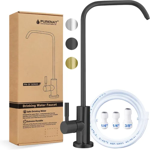 Vista 10 de Grifo de agua potable de vástago largo - para sistema de ósmosis inversa Negro