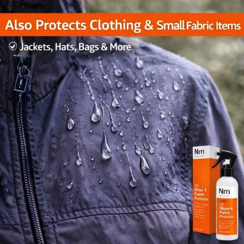 Vista 6 de NANOMAN Spray repelente al agua/impermeable para zapatos y tela, incluido ante de cuero nobuck y ecológico. Fórmula nanotecnológica libre de alcohol