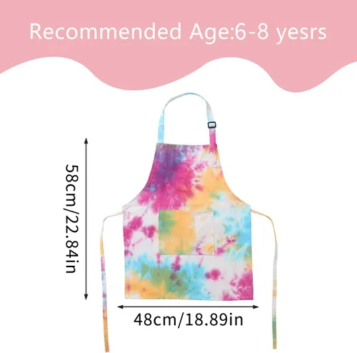 Vista 7 de Delantal de cocina para niños, para cocinar, hornear, pintura, manualidades, arte, fiesta, jardinería