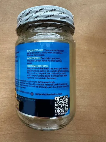 Vista 3 de BioVitalica - Gel orgánico de musgo marino irlandés de 12 onzas, fabricado en Estados Unidos, Dr.Sebi Wildcrafted Seamoss - Superalimento vegano