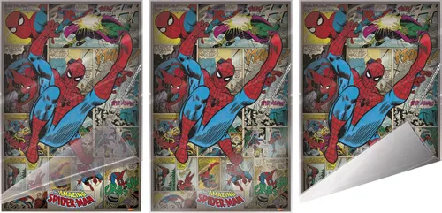 Vista 3 de The Amazing Spider-Man - Póster impreso de Marvel Comics (estilo retro, montaje cómico) (tamaño: 24 x 36 pulgadas) (póster laminado)