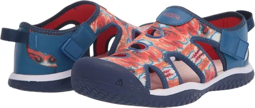 Vista 7 de KEEN Sandalias Stingray para niños, color rojo