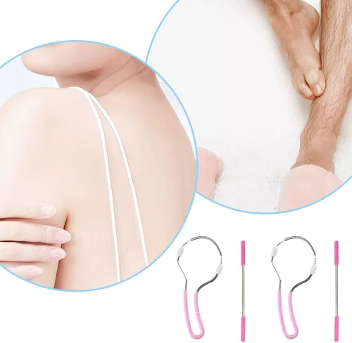 Vista 7 de Paquete de 4 depiladoras faciales para mujeres, removedor de vello facial con mango, depiladora de primavera para hombres, herramienta de belleza