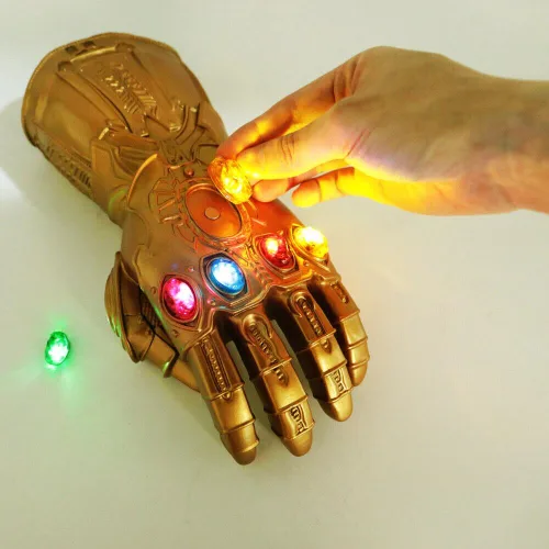 Vista 3 de Guante de infinito electrónico para adultos, guantes de infinito LED con 3 modos de iluminación, 6 piedras del infinito con imán extraíble