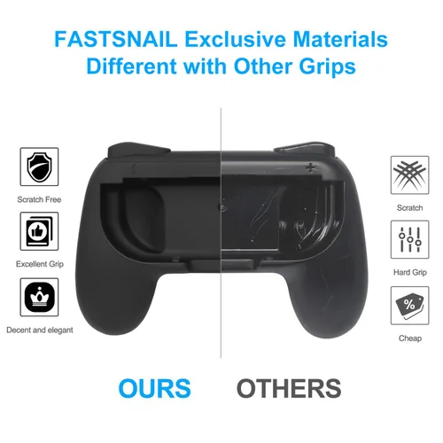 Vista 2 de FastNail Nintendo control switch joy-con agarre Negro