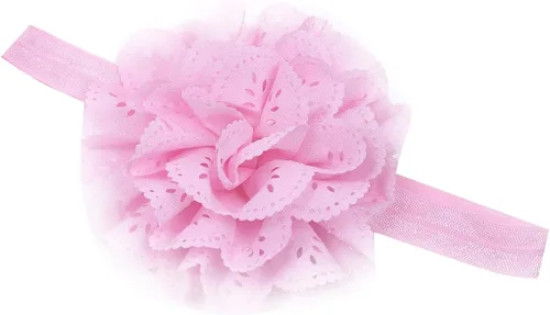 Vista 4 de JEATHA Traje de 2 piezas para sesión de fotos de baby shower, tul con volantes y lazo con diadema de flores