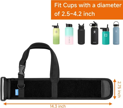 Vista 2 de Xxerciz Soporte para botella de agua con correa de asa, funda universal para botella de agua para deportes, gimnasio, senderismo, camping, caminar