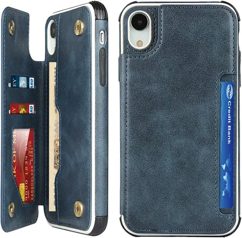 Vista 18 de Cavor - Funda para iPhone 6, 6S, 7, 8 Plus, 11 Pro, XS, Max, XR A-Negro