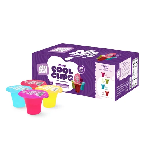 Vista 7 de Mr. Joy Soft Italian Ices - Paquete variado de mini tazas frías de sabores surtidos no congelados (40 x 1.34 onzas) - Freeze & Enjoy - 40 mini tazas