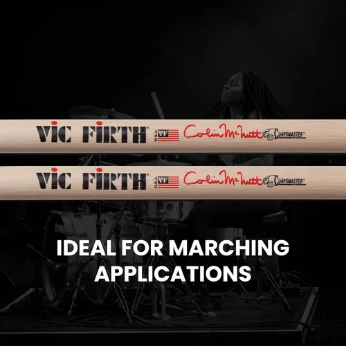 Vista 15 de Baquetas Vic Firth SCM Corpsmaster Signature - Baquetas Colin McNutt