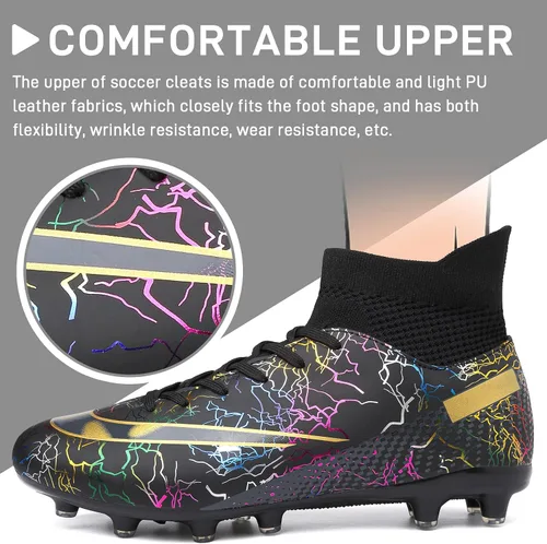 Vista 2 de Tacos de fútbol para hombre y mujer, para interiores y exteriores, tacos de fútbol AG TF