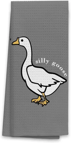Vista 10 de TNUW Silly Goose - Toallas de cocina suaves y absorbentes, paños de cocina cristianos de 16 x 24 pulgadas, regalos divertidos de ganso (crema)