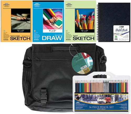 Vista 8 de PRO ART Paquete económico de papel para dibujar/boceto/encuadernado, multicolor
