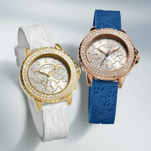 Vista 9 de GUESS US Womens White Silicone Multifunction Watch one