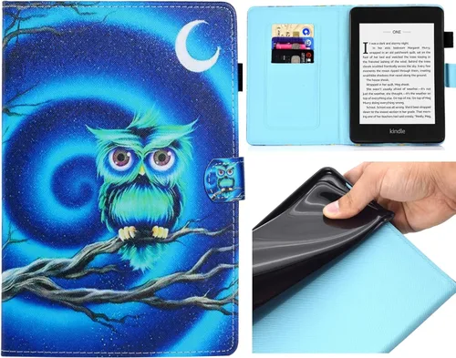 Vista 9 de Funda para Kindle Paperwhite, ranuras para tarjetas ligeras y delgadas con funda de encendido y apagado automático para Amazon Kindle Paperwhite