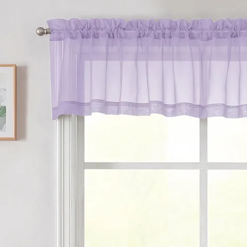 Vista 294 de 2 paneles de cortinas traslúcidas blancas para dormitorio, sala de estar, 96 pulgadas de largo, modernas, suaves, ligeras, con bolsillo para barra