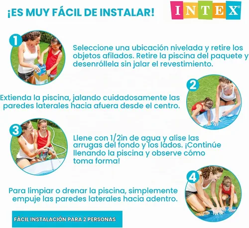 Vista 6 de Piscina Intex Deep Sea Blue SnapSet para niños